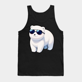 Kawaii Sunglass Cool Kid Polar Bear Tank Top